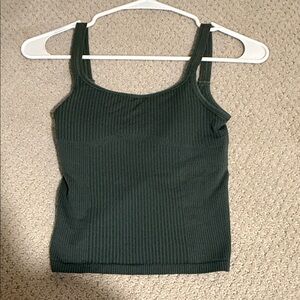 lululemon athletica Dark Green Ribbed Camisole